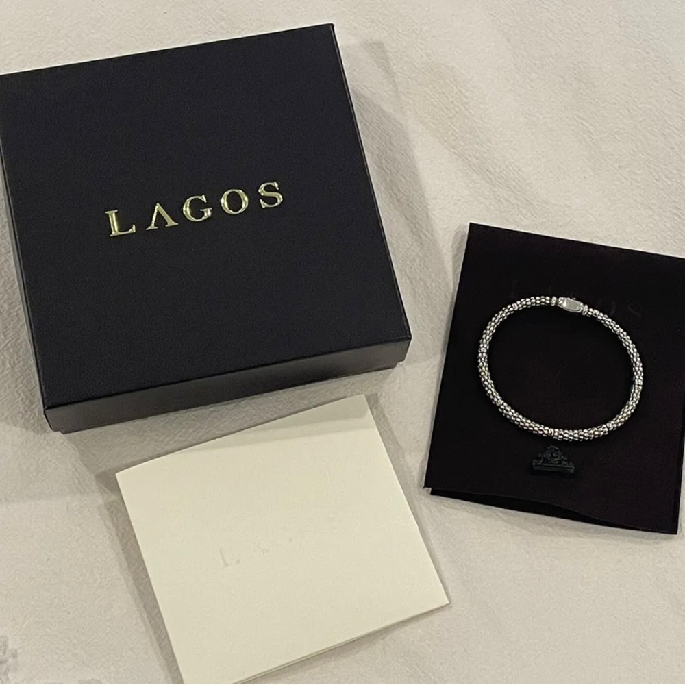 LAGOS Signature Sterling Silver Caviar Bracelet 7”